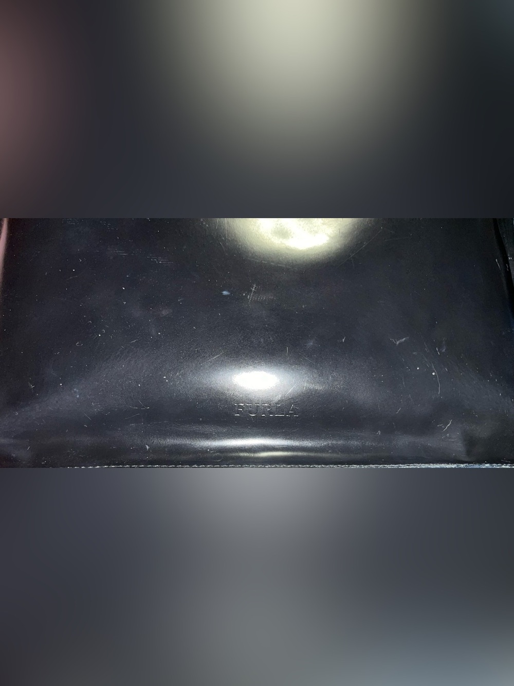 Furla Vintage Black Patent Leather Tote - Picture 4 of 6